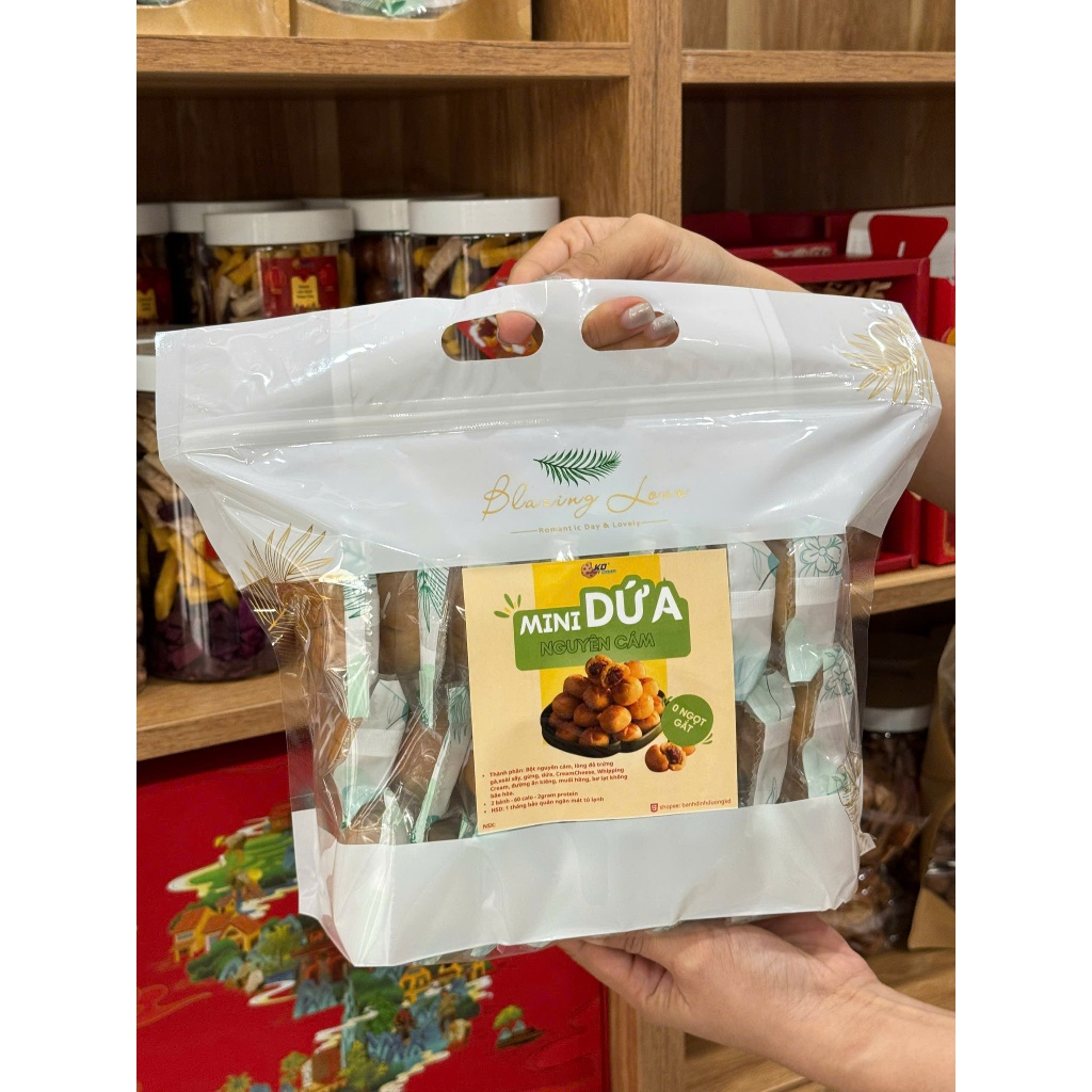 Bánh dứa mini bột nguyên cám KHÔNG NGỌT GẮT KD Healthy Food nhân dứa, xoài 500g/ túi 24 cái