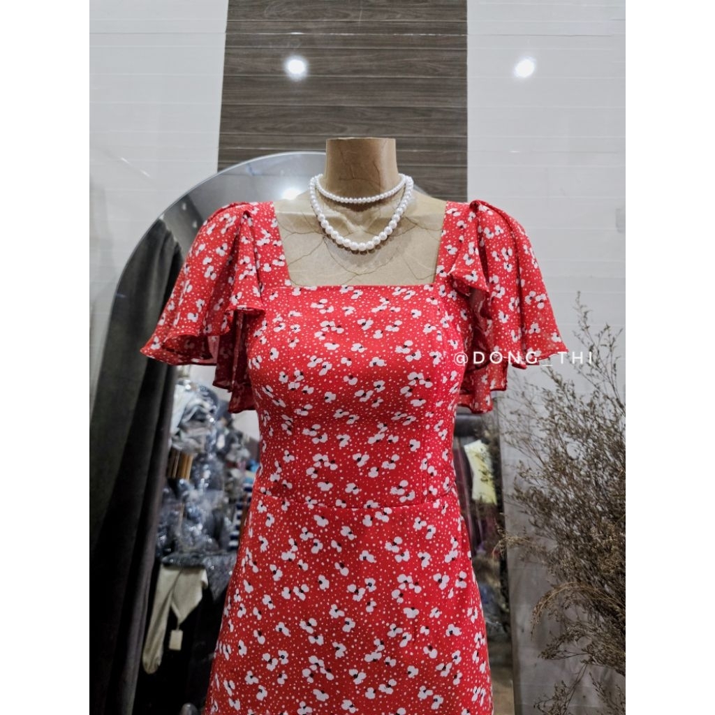 [SIZE 2XL] ĐẦM MIDI VOAN HOA NHÍ
