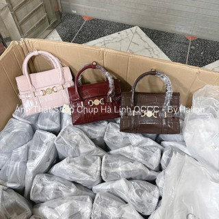 Túi Quai Xách Chio Khuy Tròn Da Bóng Kèm Dây Đeo Chéo Size 22cm