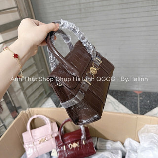 Túi Quai Xách Chio Khuy Tròn Da Bóng Kèm Dây Đeo Chéo Size 22cm