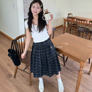 LITA SKIRT | Chân váy lửng xếp ly phong cách Hàn Quốc | Bymintt