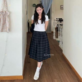 LITA SKIRT | Chân váy lửng xếp ly phong cách Hàn Quốc | Bymintt