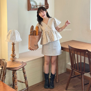 BASE SKIRT | Chân váy ngắn chất dạ form A hack dáng, đơn giản, dễ mặc | Bymintt