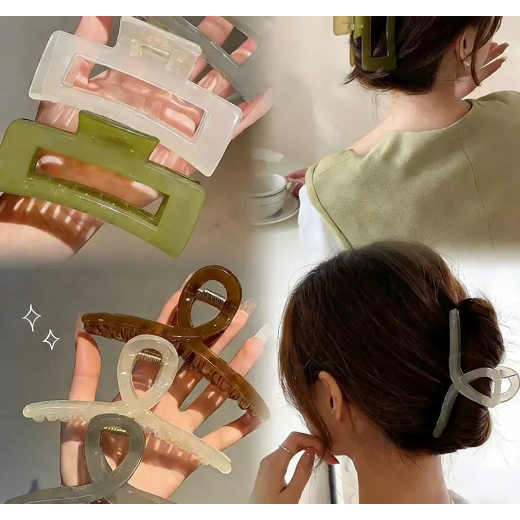 Kẹp Tóc Hàn Quốc Mờ Thạch – Kẹp Vuốt Tóc Thời Trang, Kẹp Lấy Tóc Gọn Nhẹ