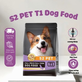 Hạt S2 PET T1 1KG Thức Ăn Cho Chó 50% Thịt Tươi, Hỗ Trợ Tăng Cân