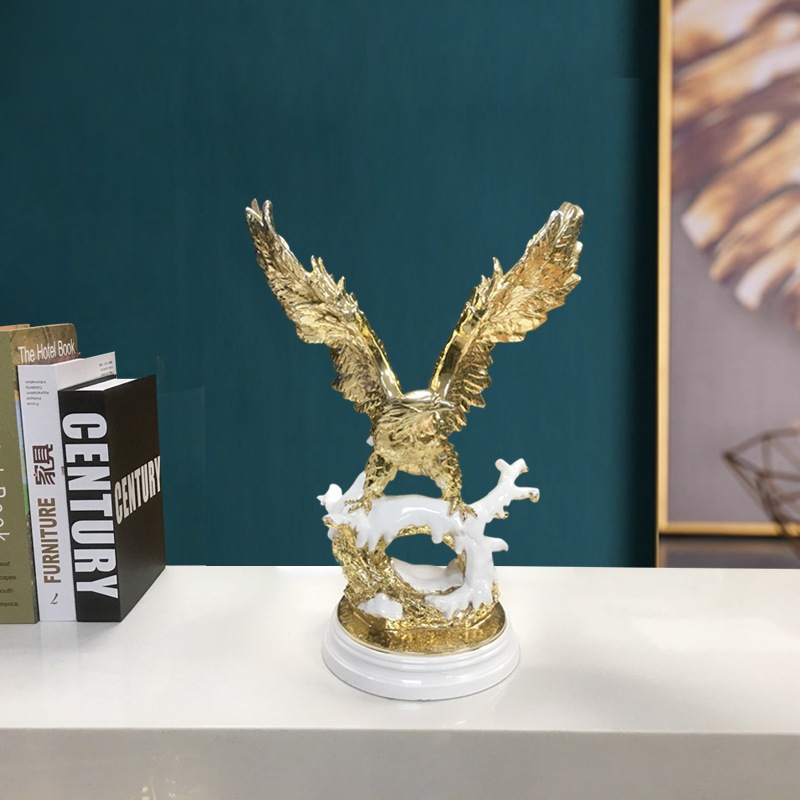 Tượng đại bàng  mạ vàng cao 43cm decor trưng bày nhà cửa cửa hàng quà tặng ý nghĩa