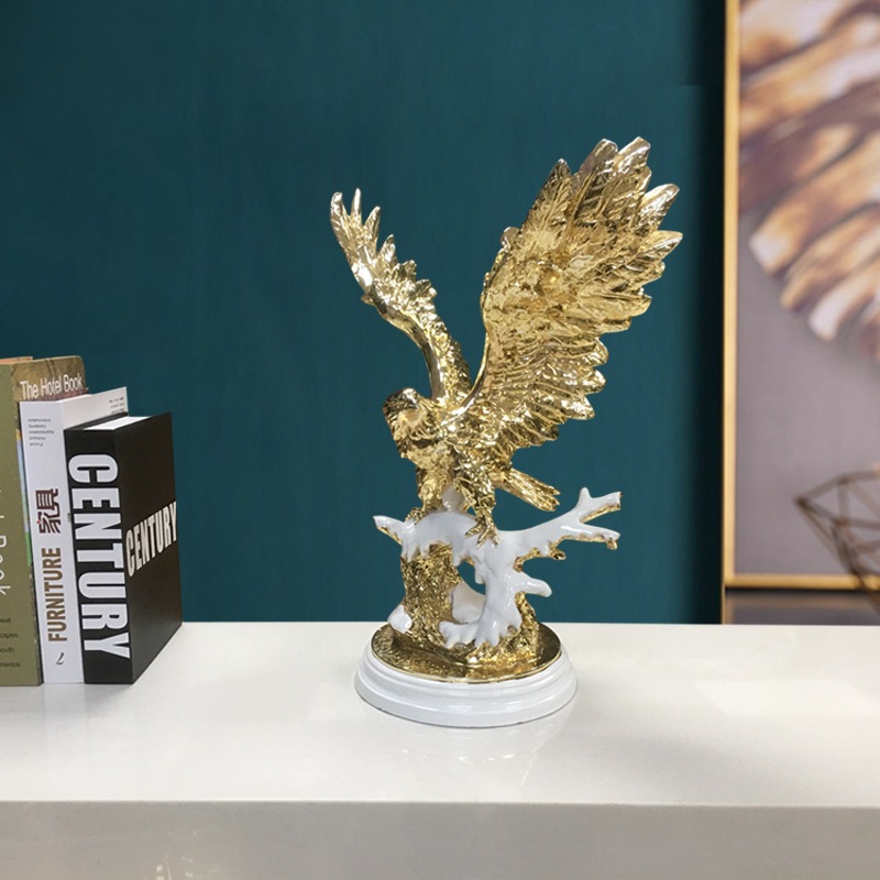 Tượng đại bàng  mạ vàng cao 43cm decor trưng bày nhà cửa cửa hàng quà tặng ý nghĩa