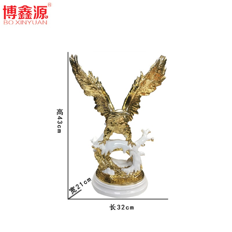Tượng đại bàng  mạ vàng cao 43cm decor trưng bày nhà cửa cửa hàng quà tặng ý nghĩa
