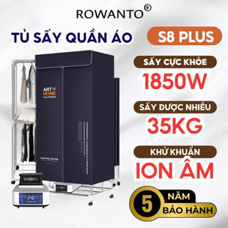 [Hỏa tốc] Tủ Sấy Quần Áo Siêu Tốc, ROWANTO S8+ máy sấy quần áo 1m7 đa năng, công suất 1850W, 5 mùi hương thơm