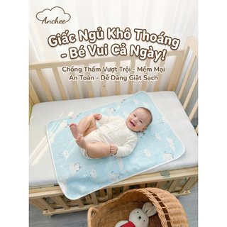Chính hãngTấm Lót Chống Thấm Anchee 50x70 – Cotton Mềm, Thấm Hút Nhanh, Không Thấm Ngược