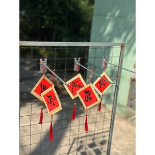 Set 5 Thẻ Treo Mành Tre Tết Xuân Phúc Lộc Thọ Trang Trí, Decor Tết, Treo Cây Đào, Mai, Quất...
