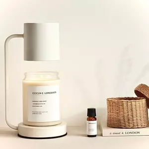 【Bộ quà tặng】Đèn đốt nến thơm có hẹn giờ & điều chỉnh độ sáng – đèn bàn quà sinh nhật, kèm 2 bóng đèn
