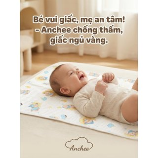 Tấm Lót Chống Thấm Anchee 50x70cm – Cotton Thoáng Mát, Thấm Hút Nhanh, Không Thấm Ngược, Họa Tiết Xinh Xắn.