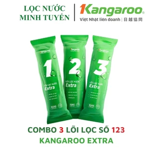 Bộ Lõi lọc thô 123 Kangaroo Extra hàng chính hãng - Mẫu mới dùng cho máy lọc nước RO.