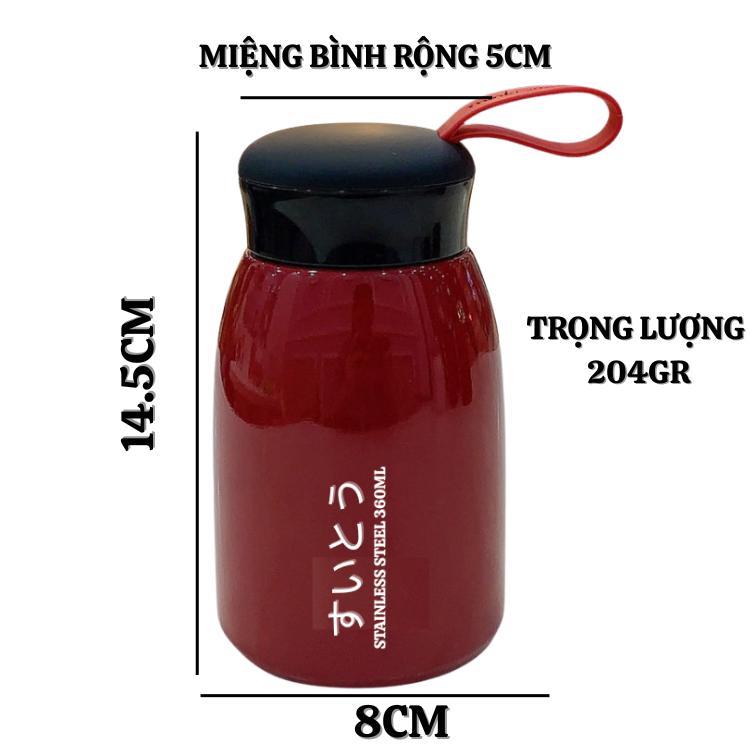 Bình siêu  giũ nhiệt inox 304 dung tích 360ml hàng nội địa Trung xuất Nhật-Phiên bản mới nhất