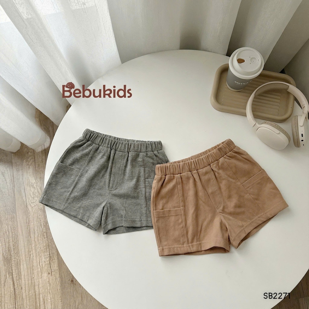Set polo cộc tay Cute Bear Bebukids chất liệu cotton 2 chiều co giãn tốt cho bé trai 8-21kg