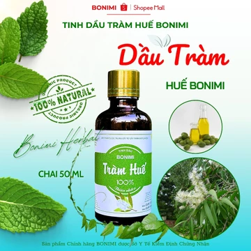 Dầu Tràm. Dầu Tràm Cho Bé. Tinh Dầu Tràm Huế BONIMI Số lượng 1 chai 50ml.