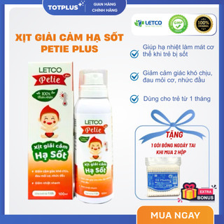 Xịt giải cảm HẠ SỐT Letco Petie Plus – Giúp hạ nhiệt, làm mát cơ thể khi bé bị sốt