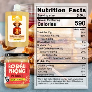 Bơ Đậu Phộng Hạt Giòn Ms. Hoi An - Không Đường Không Dầu - Thuần Chay Eat Clean Gym
