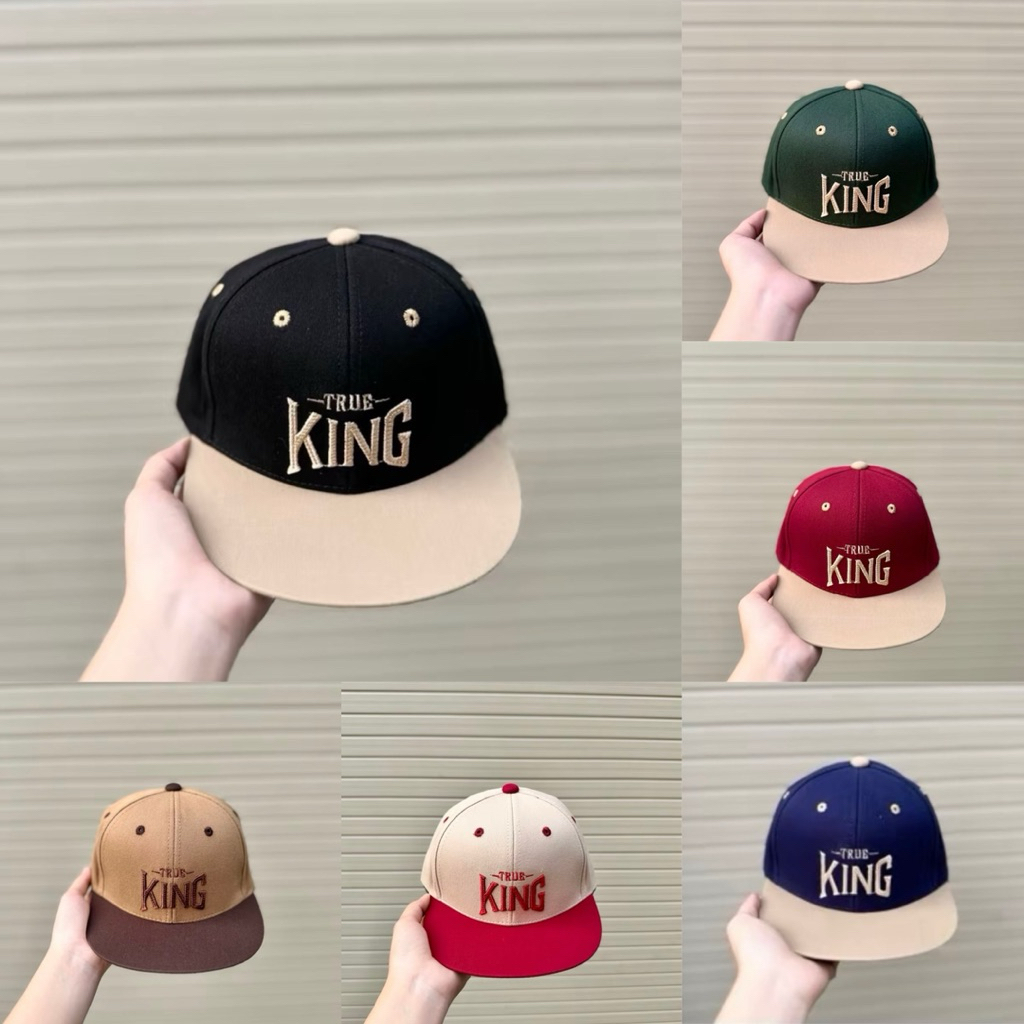 Mũ kết hiphop cho bé 3-9 tuổi - Nón thêu king true phối màu siêu đẹp cho bé trai
