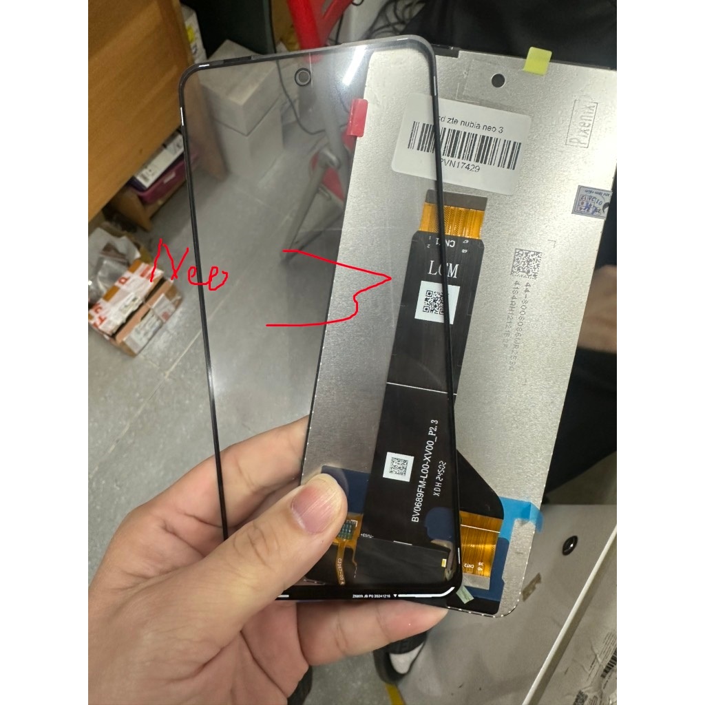 kính zte nubia neo 2,neo 3 liền keo