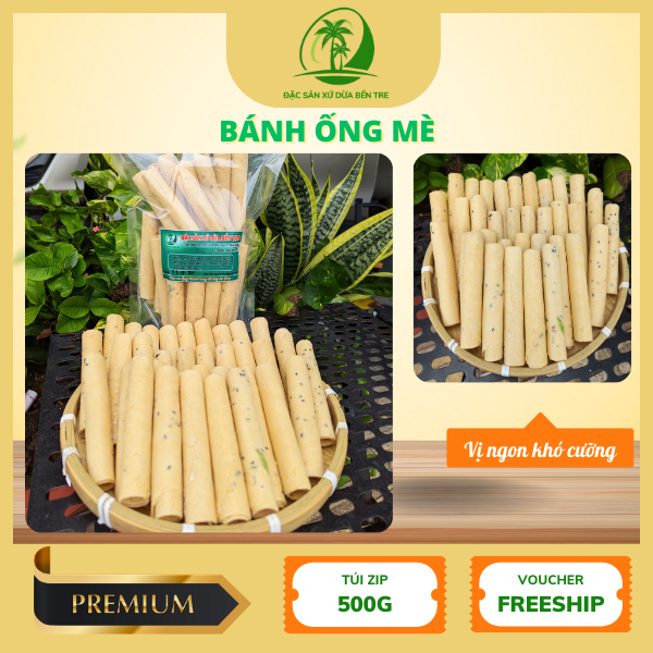 Bánh Ống Mè Đen - Đặc Sản Xứ Dừa Bến Tre | Shopee Việt Nam