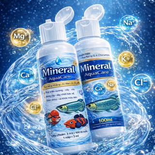 Khoáng Tổng Hợp Cho Cá Cảnh Mineral AquaCare 100ml – Bổ Sung Ca Mg K Na – Giúp Cá Khỏe, Bóng Vảy, Lên Màu Đẹp