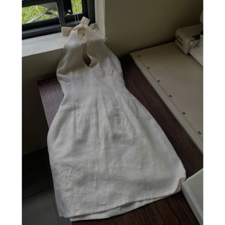 𝗥𝗶𝘀𝗼 𝗗𝗿𝗲𝘀𝘀 𝗟𝗶𝗻𝗲𝗻 - |LY LINEN| - Đầm linen thắt nơ