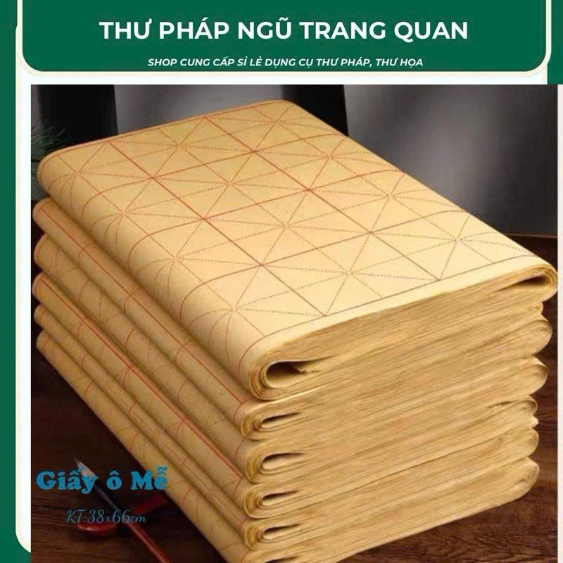 Giấy ô mễ tập viết thư pháp thư hoạ loại dày 70 tờ khổ 38x65cm