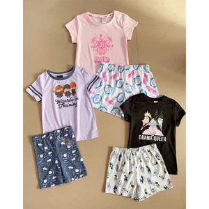 Bộ Cotton Bé Gái Barbie Cộc Tay Mát Mềm Dễ Thương, Xinh Xắn