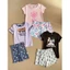 Bộ Cotton Bé Gái Barbie Cộc Tay Mát Mềm Dễ Thương, Xinh Xắn