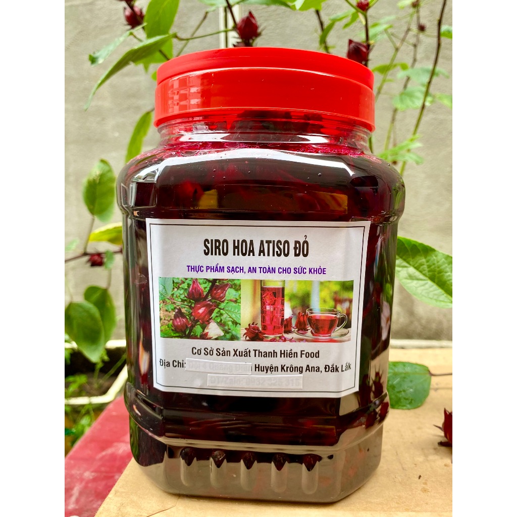 Siro hoa Atiso đỏ 2 kg( có kèm bông), Hoa Atiso đỏ Đà Lạt thơm ngon, nhiều hoa.