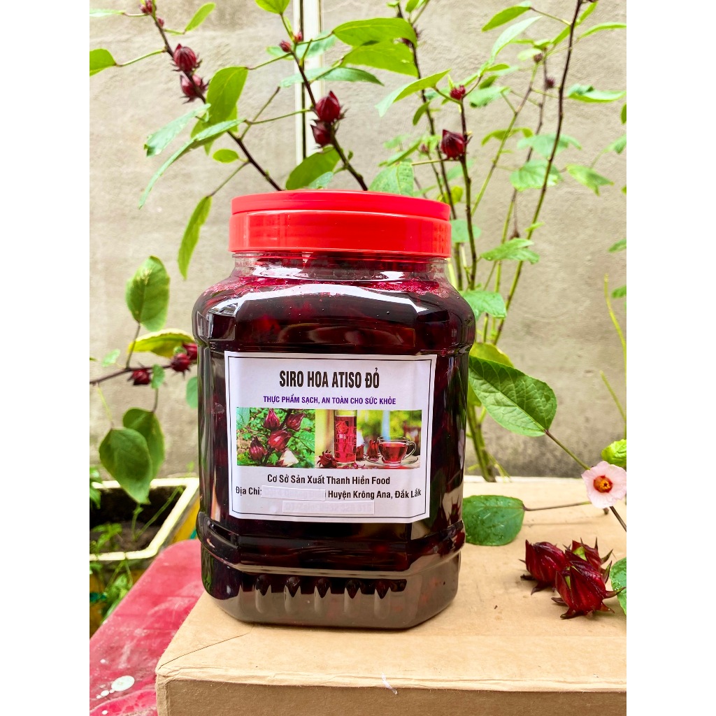 Siro hoa Atiso đỏ 2 kg( có kèm bông), Hoa Atiso đỏ Đà Lạt thơm ngon, nhiều hoa.