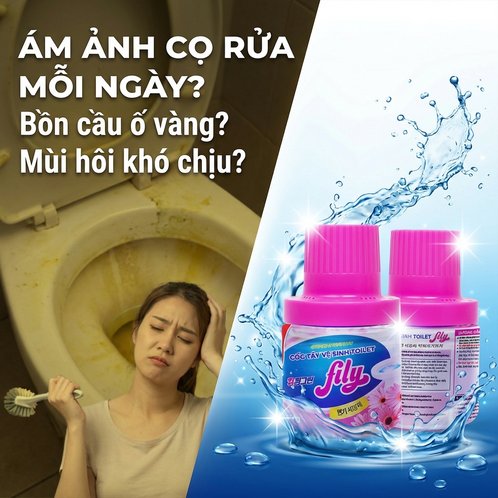 COMBO 3 Lọ Thả Bồn Cầu Fily 180g Tẩy Sạch Vết Bẩn Diệt Khuẩn, Cốc Thả Vệ Sinh Toilet Trắng Sáng