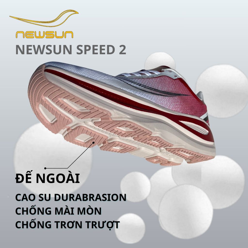 Giày Chạy Bộ NewSun Speed – Lưới Thoáng Khí, Đệm Êm SCF EVA, Đế Cao Su Bám Đường, Hỗ Trợ Chạy Dài