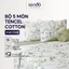 Bộ chăn ga gối 5 món Lụa Tencel Cotton Sen Đá Home Bedding cao cấp họa tiết, Set giường nệm 1m6 1m8