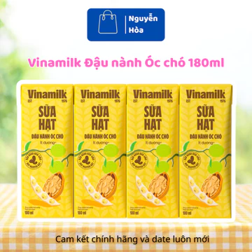 [Combo 6 Lốc - 24 Hộp] Sữa Hạt Đậu Nành Óc Chó Vinamilk 180ml - Sữa Hạt Ít Đường, Date Luôn Mới, Chính Hãng