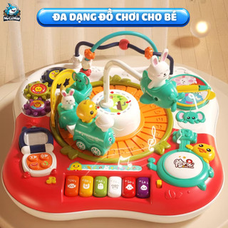 Bàn Bận Rộn Montessori Cho Bé, Bàn Chơi Đa Năng Giáo Dục Sớm Tích Hợp 8 Trò Chơi Trong 1, Giúp Bé Phát Triển Toàn Diện