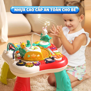 Bàn Bận Rộn Montessori Cho Bé, Bàn Chơi Đa Năng Giáo Dục Sớm Tích Hợp 8 Trò Chơi Trong 1, Giúp Bé Phát Triển Toàn Diện