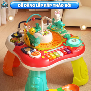 Bàn Bận Rộn Montessori Cho Bé, Bàn Chơi Đa Năng Giáo Dục Sớm Tích Hợp 8 Trò Chơi Trong 1, Giúp Bé Phát Triển Toàn Diện