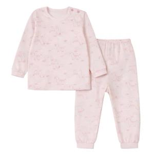 Màu Hồng - Bộ Happyland dài tay chất cotton mỏng mát cho bé