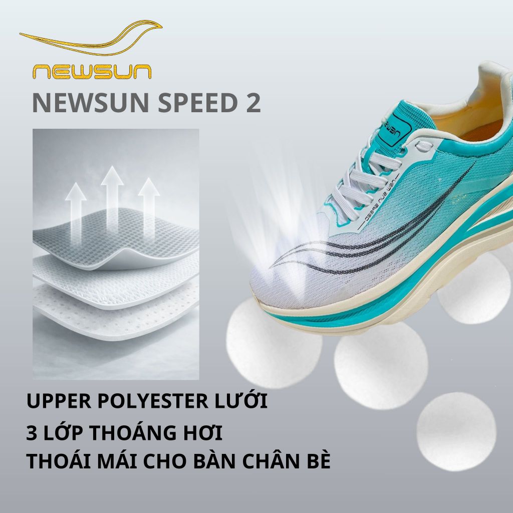 Giày Thể Thao Chạy Bộ NewSun – Công Nghệ MetaRocker, Hỗ Trợ Chạy Đường Dài, Chạy Êm Không Mỏi