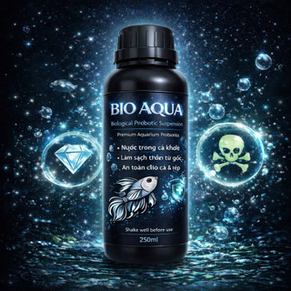 Vi Sinh Hồ Cá BIO AQUA 250ml – Ổn Định Nước Từ Gốc, Làm Trong Nước, Hoạt Động rõ 12–36h