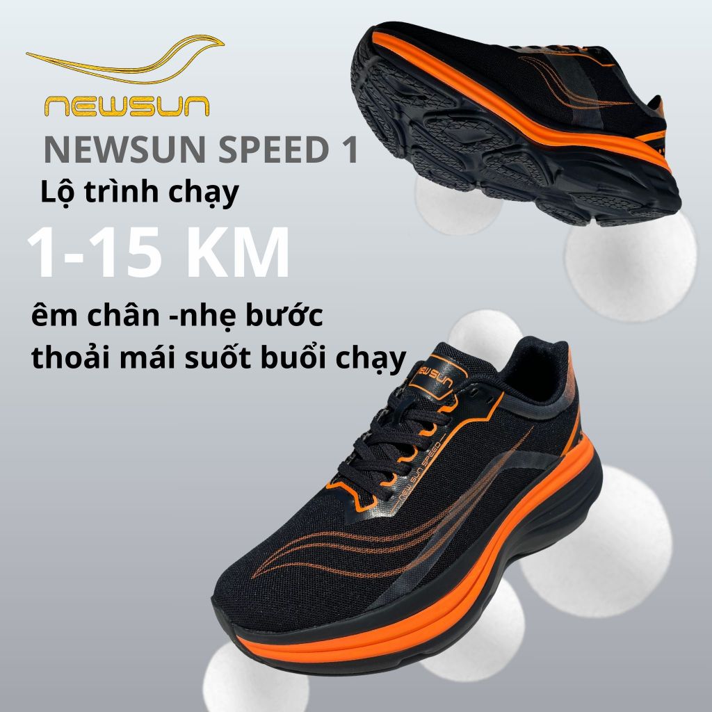Giày Chạy Bộ New Sun Speed 1 – Đế EVA Đàn Hồi – Nhẹ Êm – Thoáng Khí – Chạy 1–15km – Sneaker Thể Thao Nam Nữ