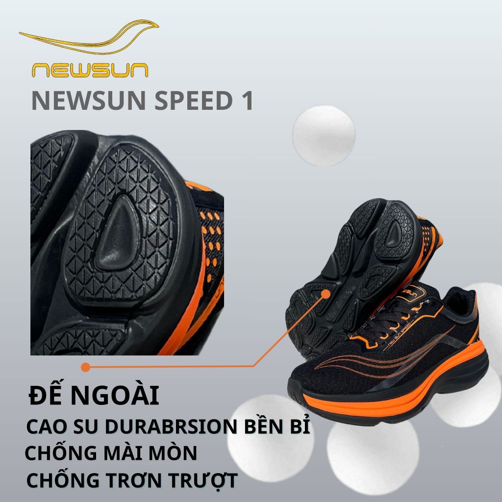 Giày Chạy Bộ New Sun Speed 1 – Đế EVA Đàn Hồi – Nhẹ Êm – Thoáng Khí – Chạy 1–15km – Sneaker Thể Thao Nam Nữ