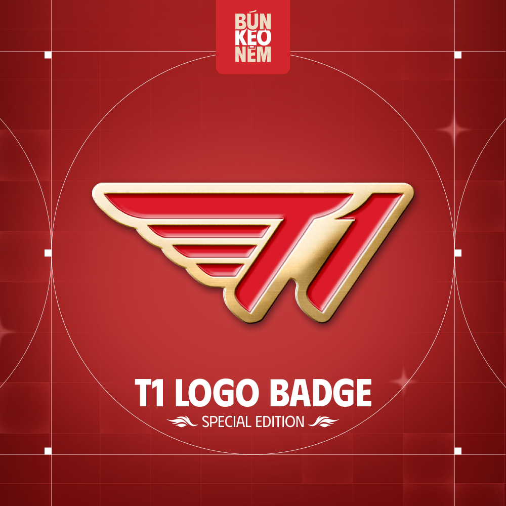 Logo Badge T1 Esports  – Huy Hiệu Cài Áo T1 Kim Loại Cao Cấp