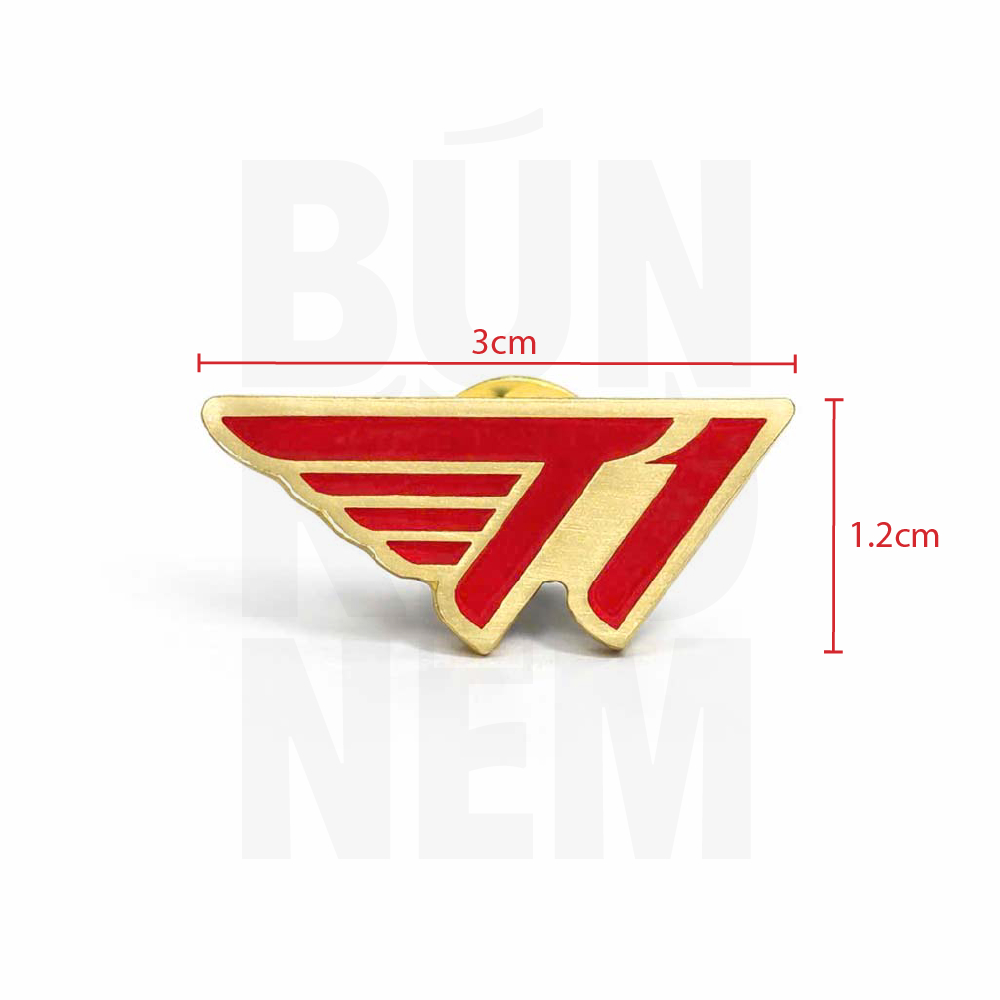 Logo Badge T1 Esports  – Huy Hiệu Cài Áo T1 Kim Loại Cao Cấp
