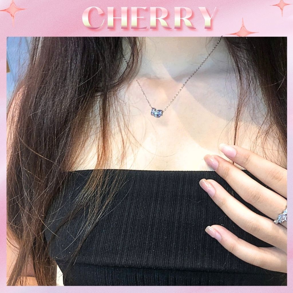 Dây chuyền nam nữ Bling Ring CHERRY JEWELRY Couple, Vòng cổ đôi titan không gỉ cá tính - Kèm túi hộp