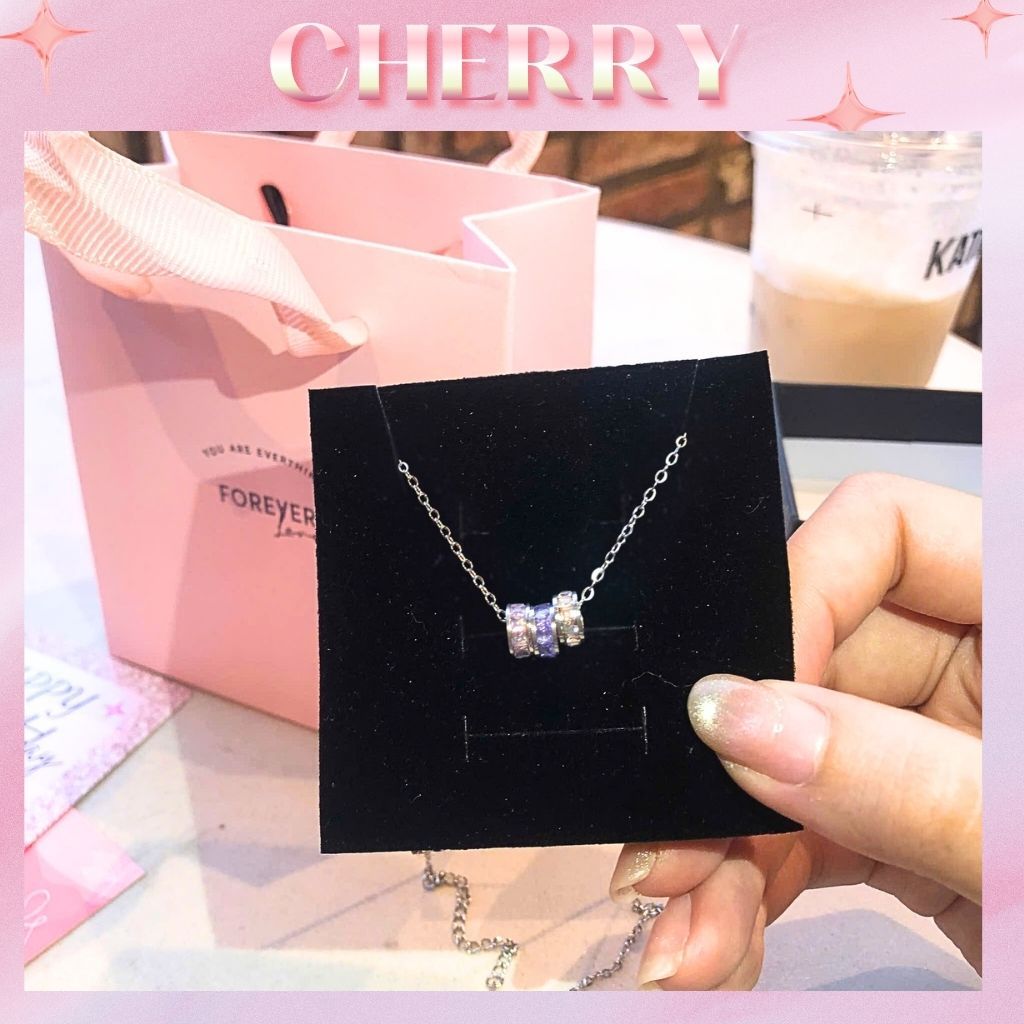 Dây chuyền nam nữ Bling Ring CHERRY JEWELRY Couple, Vòng cổ đôi titan không gỉ cá tính - Kèm túi hộp