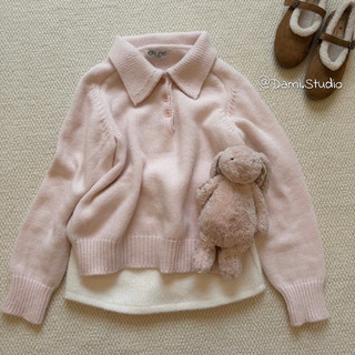 Len Polo ERUME Cúc Vintage Hàn Quốc Basic Trenddy Trẻ Trung Xinh Xắn QCCCl1(Ảnh Thật) |Dami.Studio